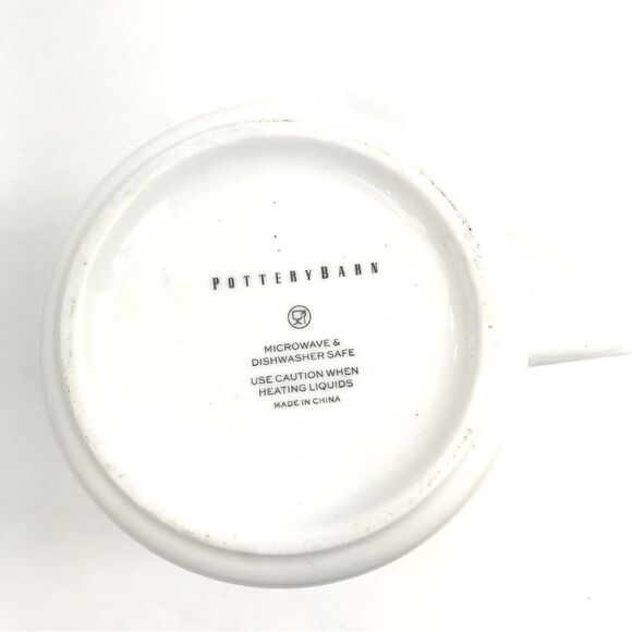 Pottery Barn White Red Stewart Plaid Alphabet Monogram S Stoneware Holiday Mug - Picture 13 of 13